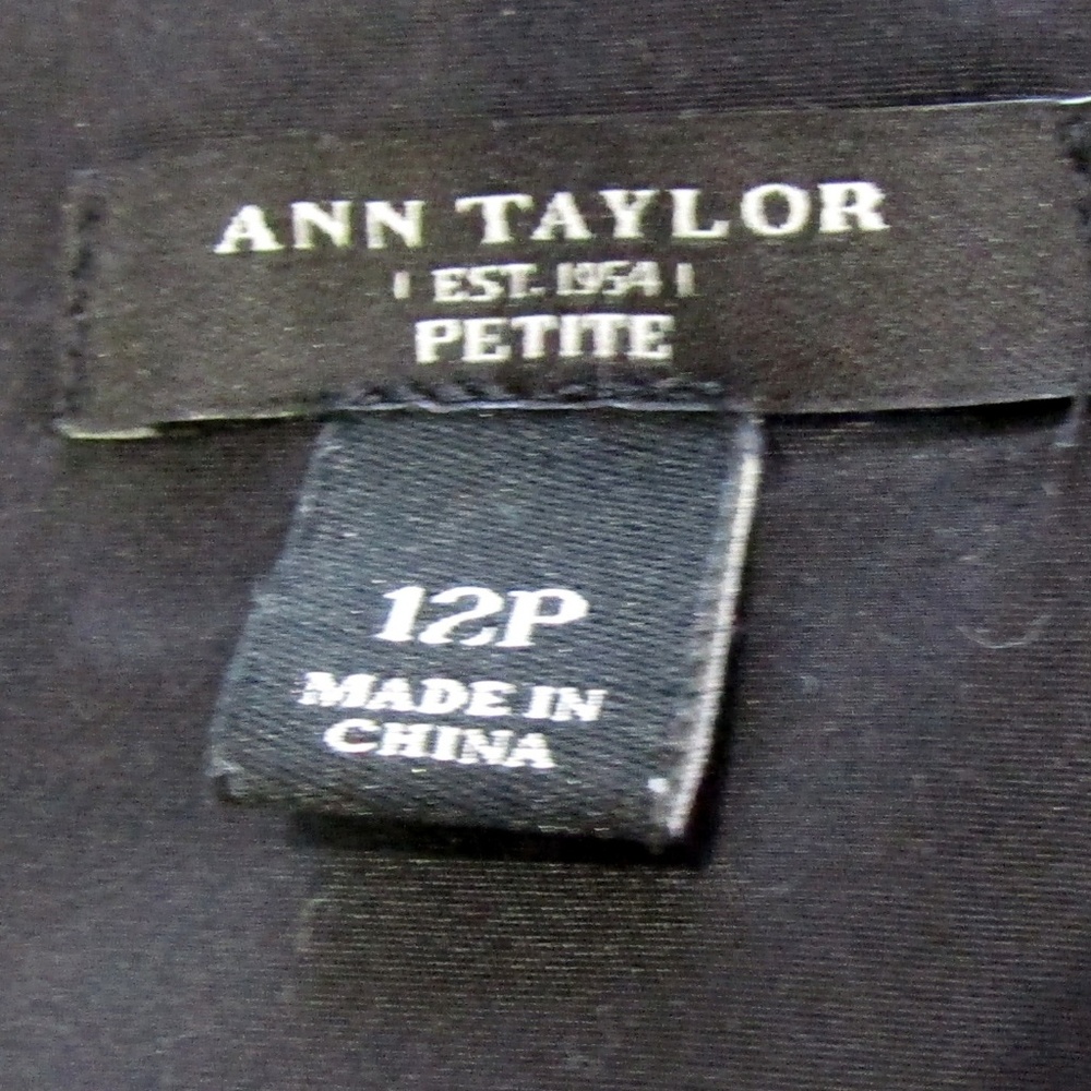 Ann Taylor Black & Brown Animal Print Dress 12P - Picture 4 of 5